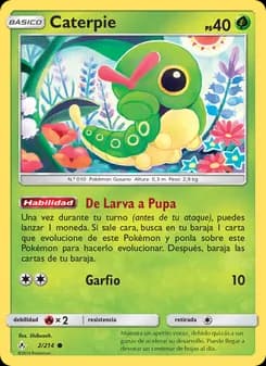 Caterpie card in Spanish