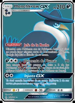 Honchkrow GX card in Spanish