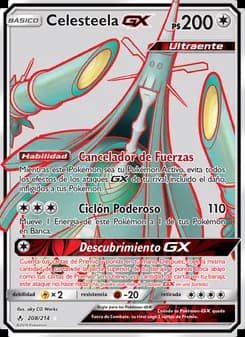 Celesteela GX card in Spanish