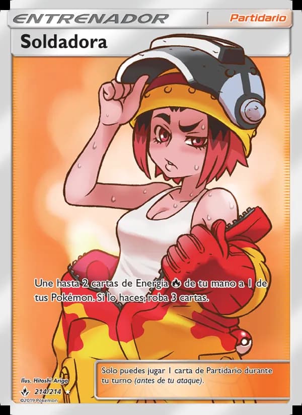 Soldadora card in Spanish