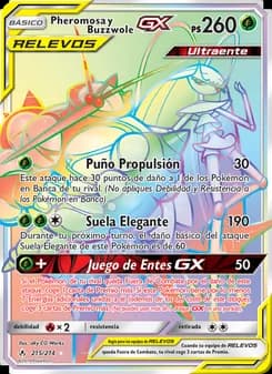 Pheromosa y Buzzwole GX card in Spanish