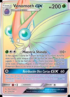 Venomoth GX card in Spanish
