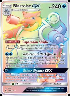 Blastoise GX card in Spanish