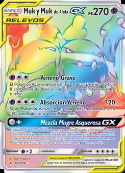 Muk y Muk de Alola GX card in Spanish