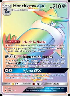 Honchkrow GX card in Spanish