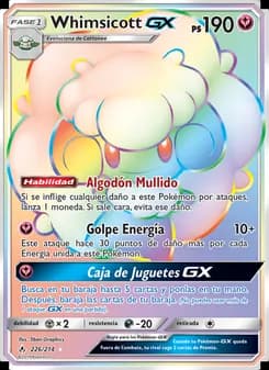 Whimsicott GX card in Spanish
