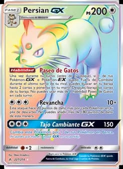 Persian GX card in Spanish