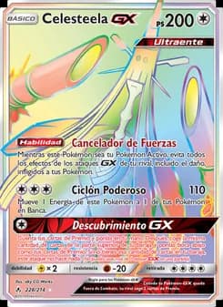 Celesteela GX card in Spanish