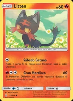 Litten card in Spanish