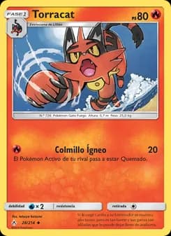 Torracat card in Spanish