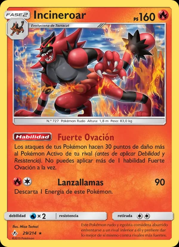 Incineroar card in Spanish