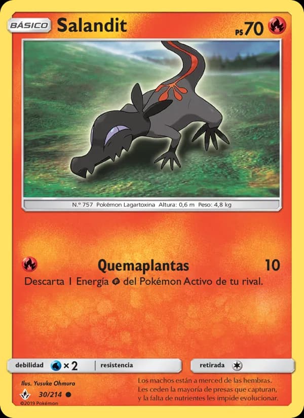 Salandit card in Spanish