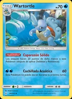 Wartortle card in Spanish