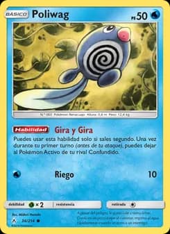 Poliwag card in Spanish