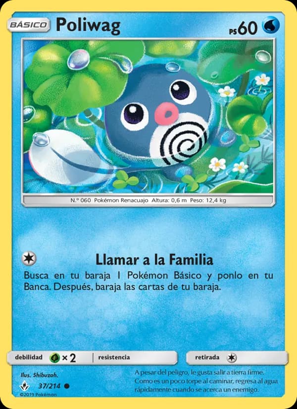 Poliwag card in Spanish