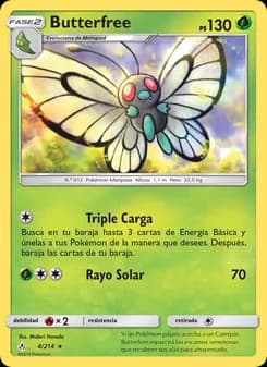 Butterfree card in Spanish