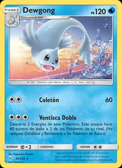Dewgong card in Spanish