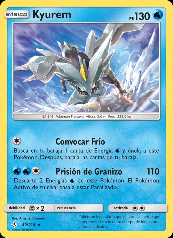 Kyurem card in Spanish