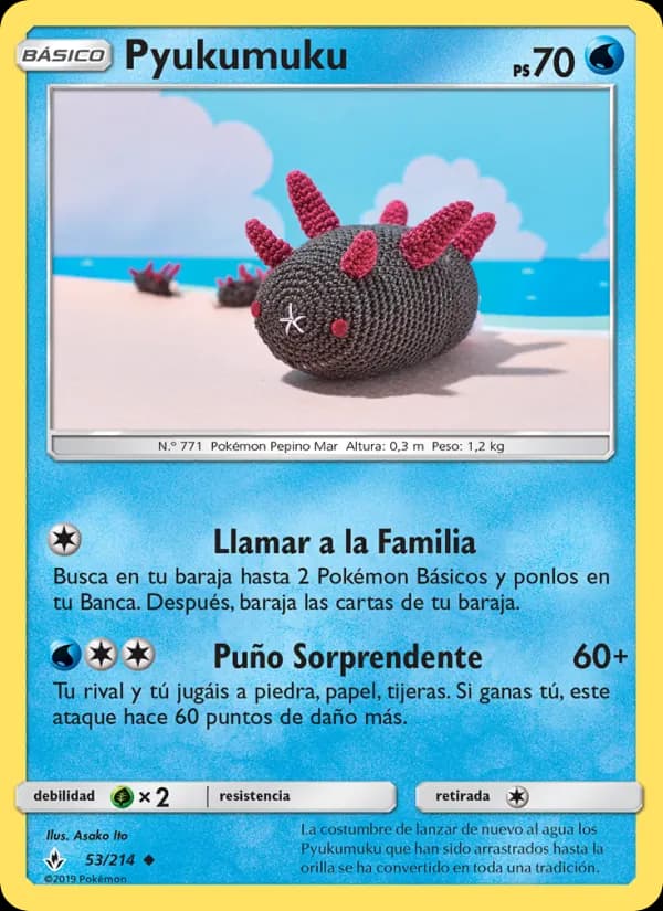 Pyukumuku card in Spanish