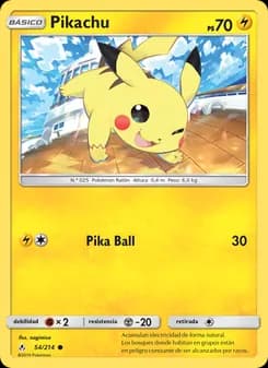 Pikachu card in Spanish
