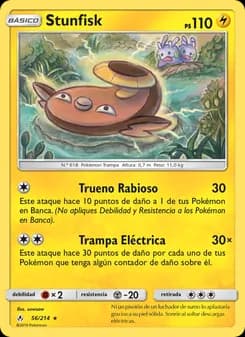 Stunfisk card in Spanish