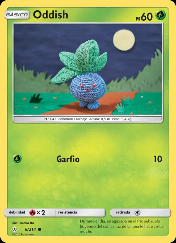 Oddish card in Spanish