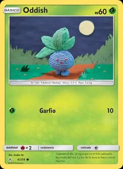 Oddish card in Spanish