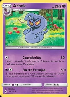 Arbok card in Spanish