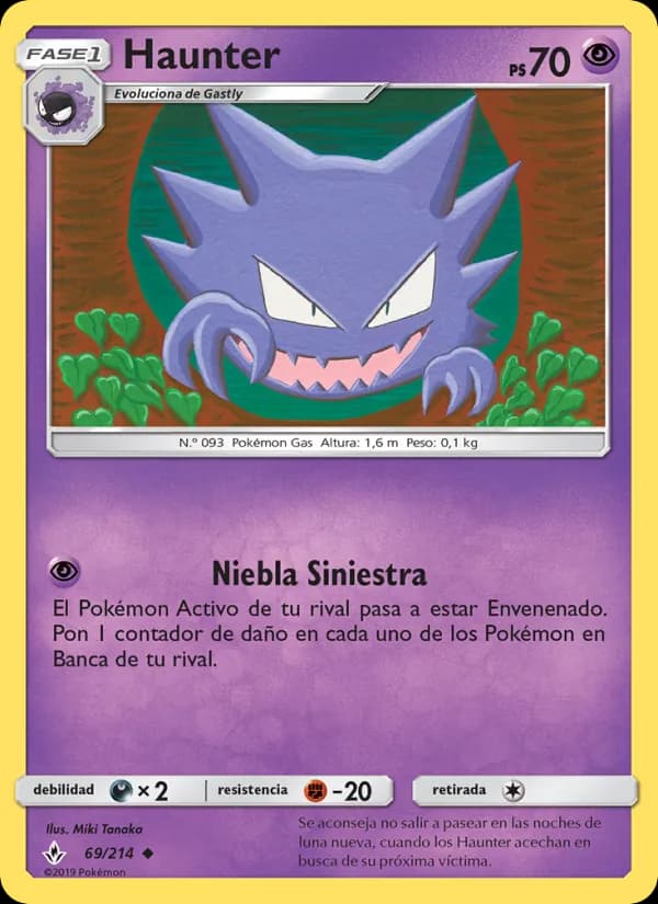 Haunter card in Spanish