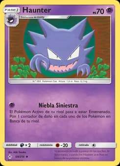 Haunter card in Spanish