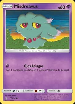 Misdreavus card in Spanish