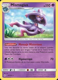 Mismagius card in Spanish