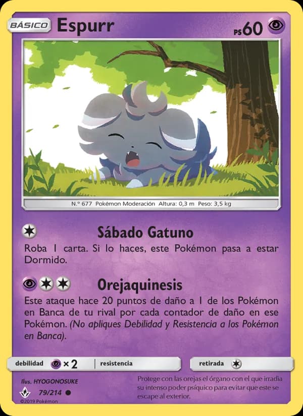 Espurr card in Spanish