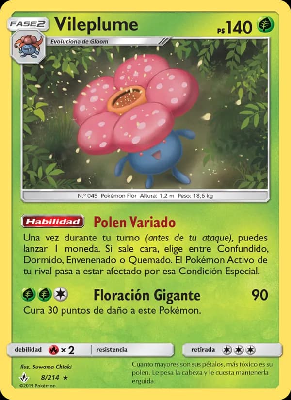Vileplume card in Spanish
