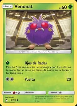Venonat card in Spanish