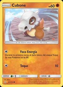 Cubone card in Spanish