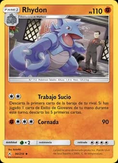 Rhydon card in Spanish