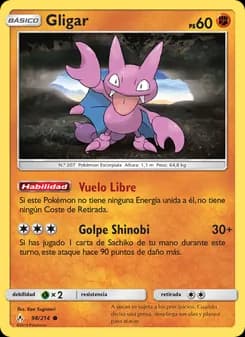 Gligar card in Spanish