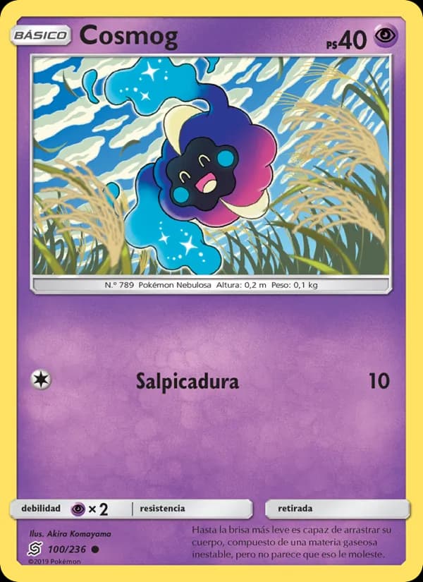 Cosmog card in Spanish
