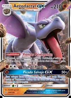 Aerodactyl GX card in Spanish
