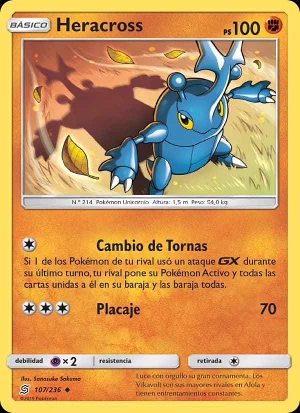 Heracross card in Spanish