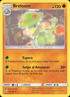 Breloom card in Spanish
