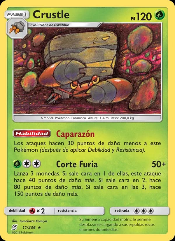 Crustle card in Spanish