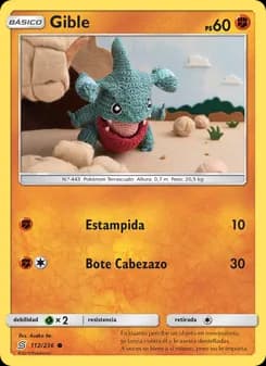 Gible card in Spanish
