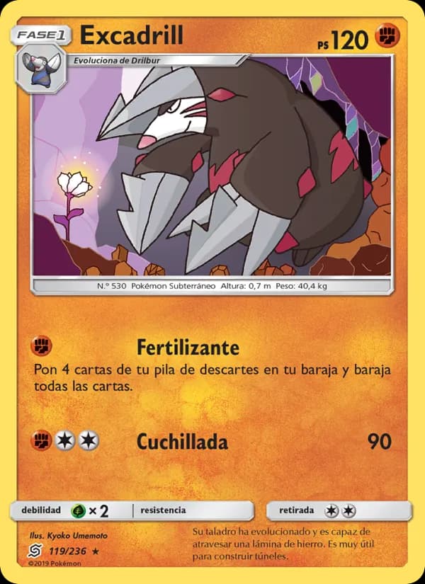 Excadrill card in Spanish