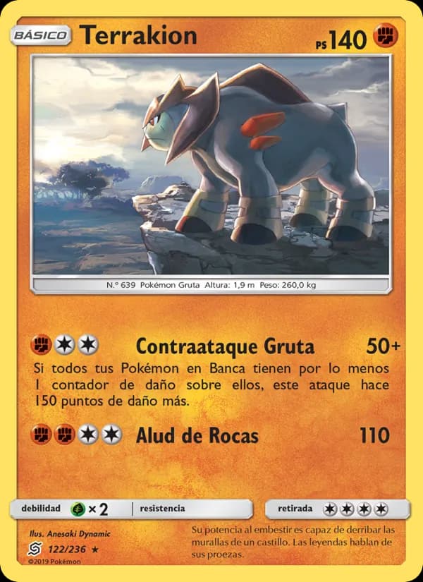 Terrakion card in Spanish