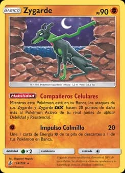 Zygarde card in Spanish
