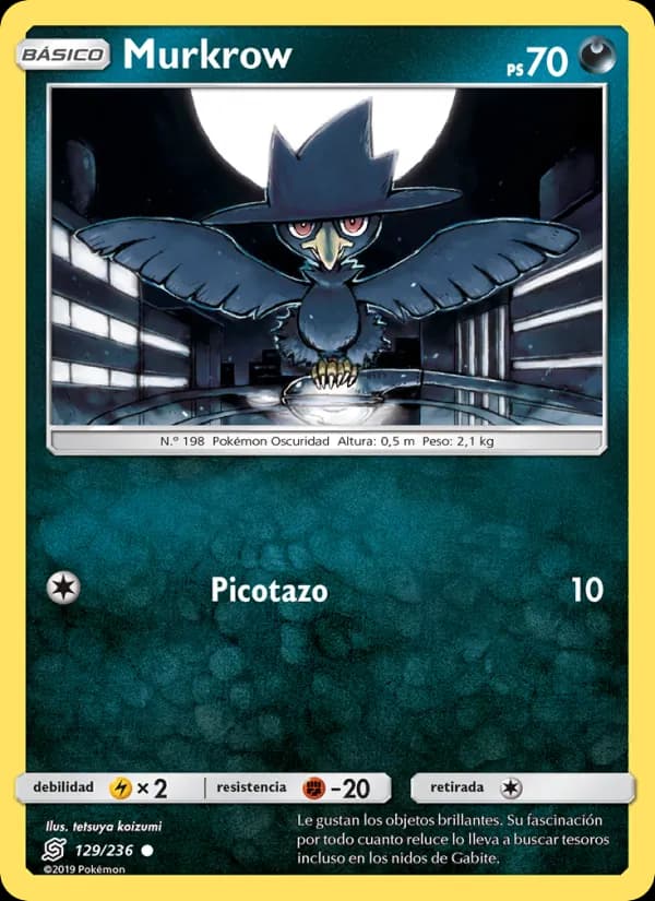 Murkrow card in Spanish