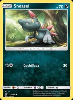 Sneasel card in Spanish