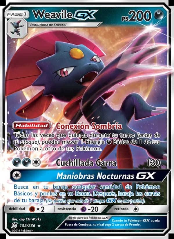 Weavile GX card in Spanish